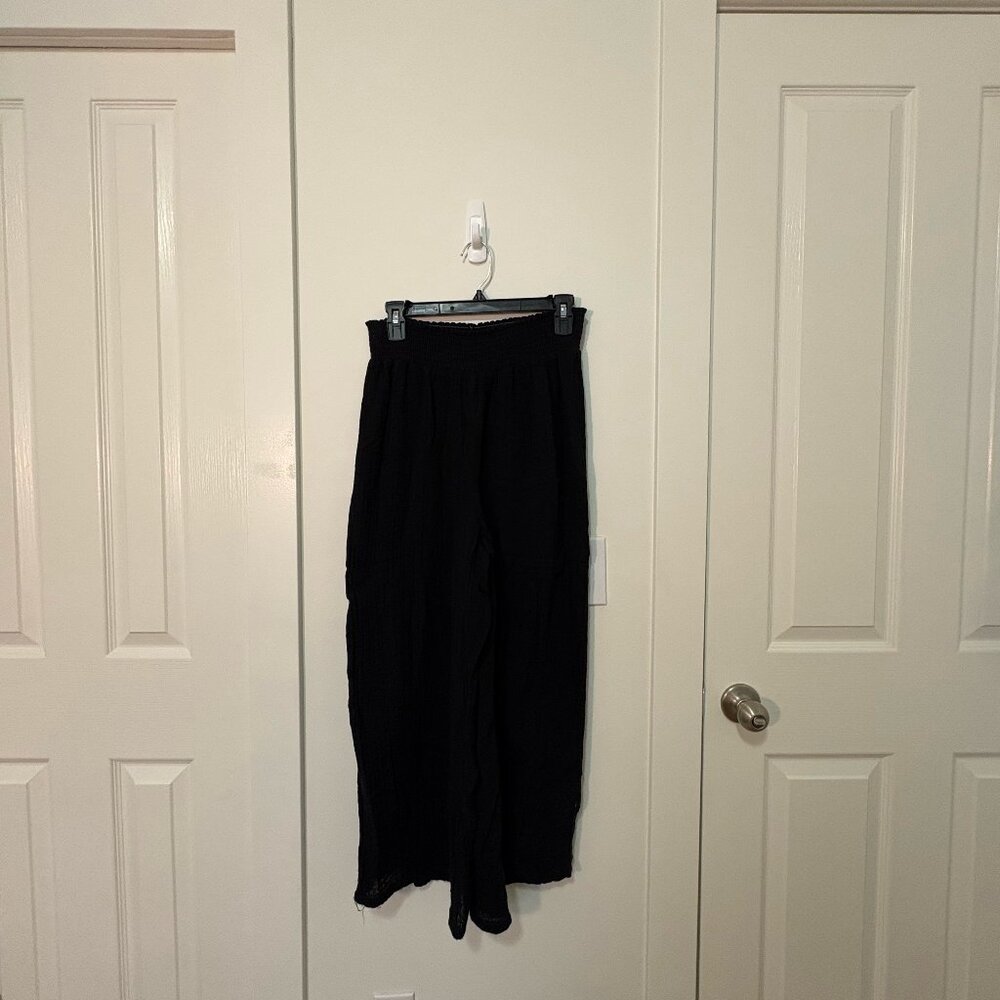 Michael Stars - Medina Cropped Gauze Pant - Black